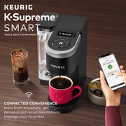 Keurig 500.0367509 K-Supreme SMART Coffee Maker, MultiStream Technology, Brews 6-12oz Cup Sizes, Black