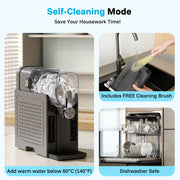 Flamemore WLD028 Slushie Machine for Home with Self-Cleaning, Gray
