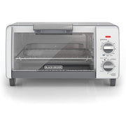 Black+Decker Crisp N Bake Air Fry 4-Slice Toaster Oven, 1150 Watts, 5 Cooking Functions, Gray, TO1785SG