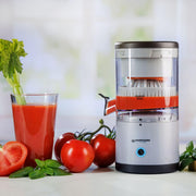 Ontel Hurricane Cordless Electric Citrus Juicer, Powerful 500 RPM Motor, Dishwasher Safe Parts, Silver, Hj-Mc4