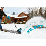RELOIVE Cordless Snow Shovel, 21V Brushless Copper Motor, 12.2-Inch Clearing Width, Dual 4.0Ah Batteries, Adjustable Handle