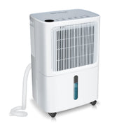 MF Studio 8.5 Pints Basement Dehumidifier, Covers Up to 2500 Sq. Ft, 0.48 Gal Water Tank with Drain Hose, Overflow Protection, Auto Defrost, White