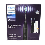 Philips HX7513/70 Sonicare Professional Clean Power Toothbrush - 2 Pack (One Black, One White)