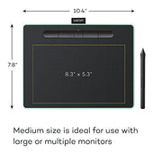 Wacom CTL6100WLE0 Intuos Creative Pen Tablet Bluetooth Pistachio Green Medium