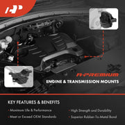 A-Premium Engine Motor Mount and Transmission Mount Kit, 4-Piece, Compatible with Chrysler PT Cruiser 2001-2006 2.4L Naturally Aspirated, Automatic or Manual Transmission, APEM982