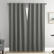 Sun Zero 64366 Vance 2-Piece Magnetic Closure 100% Blackout Back Tab Curtain Panel Pair, 37