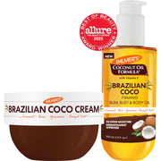 Palmer's Coconut Oil Formula Skin Care Duo with Firming Body Cream (8.8 Oz) + Body Oil (6.6 Fl Oz) - Paraben Free