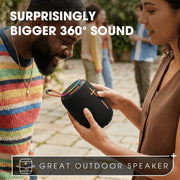 PJGCWB Portable Bluetooth Speaker, Wireless Mini Subwoofer, IPX5 Waterproof, Black