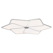 EuroFase Oliti 23 Inch LED Flush Mount Light Fixture, 25W Dimmable, Silver Chrome, 2250 Lumens, 3500K, 34109-014