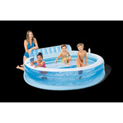 Intex 57190WL Inflatable Swim Center Family Lounge Pool, 90'' x 86'' x 31''