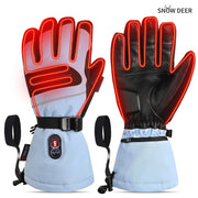 SNOW DEER Heated Gloves for Men Women, Blue, XXL