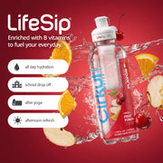Cirkul LifeSip Fruit Punch Hydration Drink Mix Bottle with Flavor Dial Technology, Caffeine-Free, B Vitamin Enriched, 18.3 Fl Oz