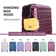 Travelhouse TH6031 Luggage 3 Piece Set Hardshell Lightweight Suitcase with TSA Lock Spinner Wheels 20/24/28 inch Deep Purple
