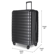 iFLY 9-H486FT-02 Hardside Fibertech 3.0 2-Piece Luggage Set, ABS/PC Lightweight Hardshell, Gadget Gray