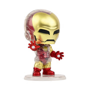 Hot Toys Iron Man Cosbaby Collectible Action Figure, Red-and-Gold Armor with Clear Acrylic Detailing, Bobble-Head Style, Window Box Packaging, 7 in, 17826