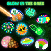 Syncfun Glow in the Dark Rock Painting Arts and Crafts Kit for Kids Ages 6-12, 43 Pieces