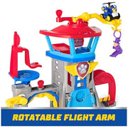 Spin Master Paw Patrol Air Rescue Pup Squad Adventure Bay Airport Playset with Chase Vehicle, Humdinger Figure, and Vehicle Launcher, Multicolor, 6071475