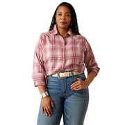Ariat Billie Jean Women's Long Sleeve Button-Down Shirt, Delilah Plaid, 2XL, 100% Cotton, 10055217