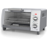 Black+Decker Crisp N Bake Air Fry 4-Slice Toaster Oven, 1150 Watts, 5 Cooking Functions, Gray, TO1785SG