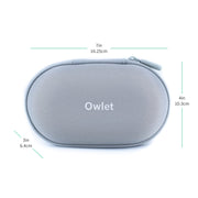 Owlet Dream Sock Travel Case, Protective Hard-Shell Storage with Custom Foam Mold, Grey, Compact with Shoulder Strap