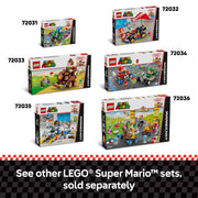 LEGO Super Mario Mario Kart Toad's Garage Building Set, 390 Pieces, Includes 2 Blue Toad Figures, Customizable B Dasher Kart, Working Car Elevator, Multi Color