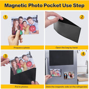 Sherry Magnetic Picture Frames, 12 Pack, Holds 4 x 6 Inch Photos, Black