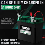 TYKOOL LFP14-BS-STD Lithium Powersports Battery 400CCA 12V 7AH for ATV UTV Scooter Snowmobile Jet Ski
