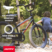 Huffy Rock It Boys 20-Inch BMX Bike, Steel Frame, EZ Build, Coaster Brake, Black, 50545L