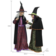 Pre-Lit Animated Crystal Ball Witches, Set of 2