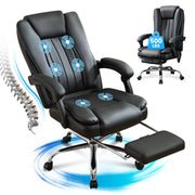 JONPONY Big and Tall Office Chair 500LBS Executive Office Chair Massage and Footrest