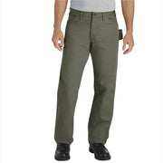 Dickies Relaxed-Fit Straight-Leg Carpenter Sanded-Duck Jeans for Men - Rinsed Moss Green -34x30