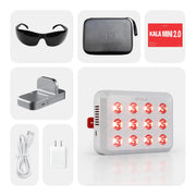Kala Therapy Red Light Mini 2.0 Portable Handheld LED Red Light Therapy Device with 4 Wavelengths 630nm 660nm 830nm 850nm, White, MI-001
