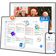 Jazeyeah 10.1 Digital Calendar Planner, Touchscreen FHD 1080p Display, Family Scheduling, Chore Rewards, Meal Planning, C004