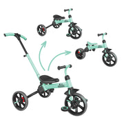 Yvolution Velo Flippa 4-in-1 Kids Tricycle to Balance Bike, Adjustable Seat and Handlebars, Green, Ages 2-5 Years, YT10G1