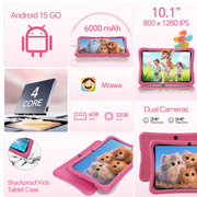 Doundy Android 15 Kids Tablet, 10.1
