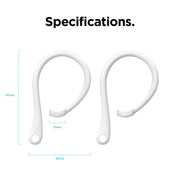 Elago AirPods Pro Ear Hooks, Compatible with AirPods 1 2 3 4 and AirPods Pro 1 2 3, White, Ergonomic Anti-Slip Design
