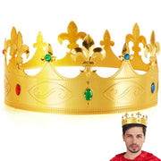 Joyfy 21083-WM Gold Crown Headband King Queen Crown for Kids Men Halloween Party Props