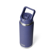 YETI Rambler 26 oz Insulated Beverage Bottle, Stainless Steel, Double-Wall Vacuum Insulation, Leak-Resistant Straw Cap, Moon Dust