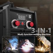 YesWelder Mini 135Amp 3-in-1 MIG Welder with Flux Core, Stick, and Lift TIG, Portable 8.5 lb, MINI-FLUX-135-110V