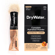 DryWater Hydration Powder (Electrolytes + Vitamins), Peach Mango, 0.39 Ounce (Pack of 6)