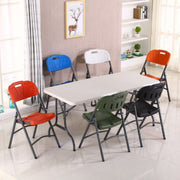 Interfave 6 FT Portable Folding Outdoor / Indoor Picnic Plastic Camping Garden Dining BBQ Party Commercial Table