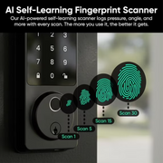 Wyze WLCKB2WMT Lock Bolt v2, Smart Wi-Fi Deadbolt with Fingerprint Scanner, Keyless Entry, Keypad with 50 Passcodes, Built-in Wi-Fi 6, Auto-Lock, 8-Month Battery