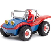 Jada 34995 Spider-Man Buggy RC with Non-Removable Spider-Man Figure, Red/Blue