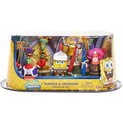 Just Play SpongeBob Squarepants Dunces & Dragons Deluxe Collectible Figure Set, 6 Multicolor Plastic Miniature Figures, 82327