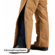 Berne Heritage Insulated Duck Bib Overalls - Bark - XL - Short