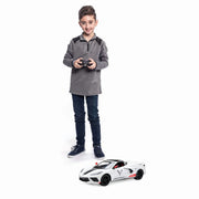 New Bright 1:8 Scale Chevy Corvette Stingray Remote Control Car, White, Full-Function, Working Headlights, Rechargeable Battery, 21.5 in, 60832U-3