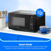 Midea Countertop Microwave Oven, 0.7 Cu Ft, 700 Watts, 11 Power Levels, Compact Black, MMC07S2BBB