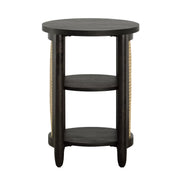 Better Homes & Gardens 434759 Springwood Caning Side Table, Charcoal Finish