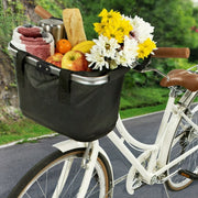 Concord CNFLDBSKT Folding Handlebar Bicycle Basket, Gray