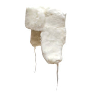 Crown Cap 2-96504-WHT-L Rabbit Full-Fur Russian-Style Cap - White - L